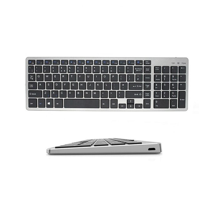 Multi-device Bluetooth wireless keyboard Tablet Wireless Keyboard Compatible Windows Mac OS iOS Android For Macbook Air iMac: Dark Grey