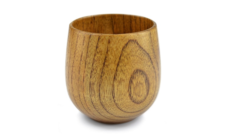 2pcs Solid Jujube Wood Cup for Wine Tea Eco -friendly Tableware