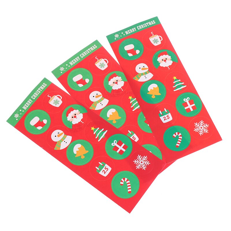 100pcs/set Merry Christmas Handmade Sticker Santa Claus Reward Sticker kitchen label stickers for jar sticker label