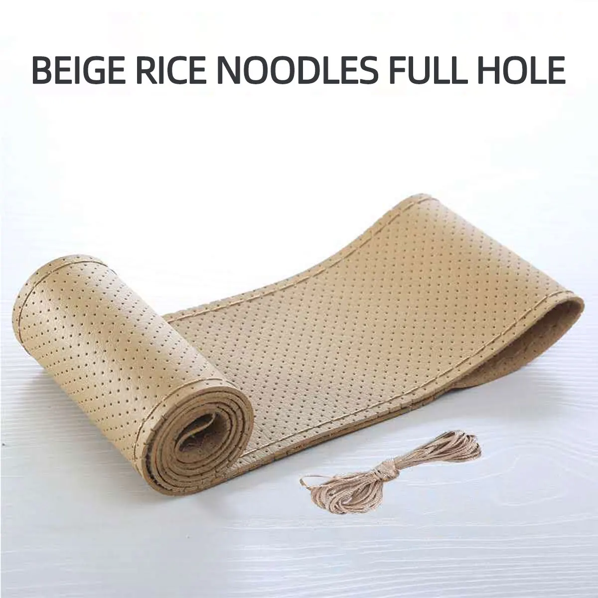 Auto lenkrad abdeckung Nadeln und Geflecht faden Kunstleder Auto abdeckungen Suite DIY Textur weiches Autozubehör 38cm: Gelb