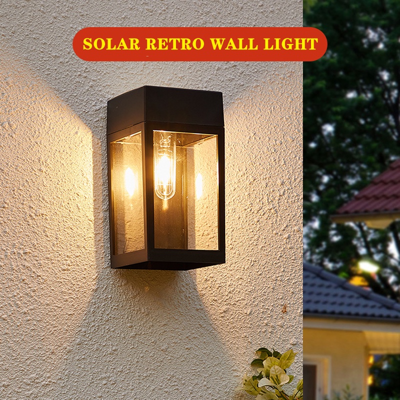 Solar led lys utendørs hage solcelle vegglys vanntett hage dekorasjon utendørs lys led lampe jeeyee merke