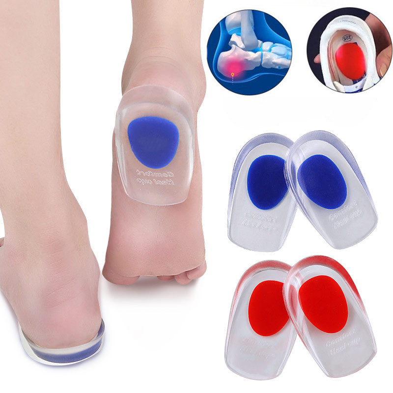 1 Paar Siliconen Gel Binnenzool Mannen Vrouwen Hiel Kussen Inlegzolen Verlichten Voetpijn Antislip Steun Pad Onzichtbare Binnenshuis