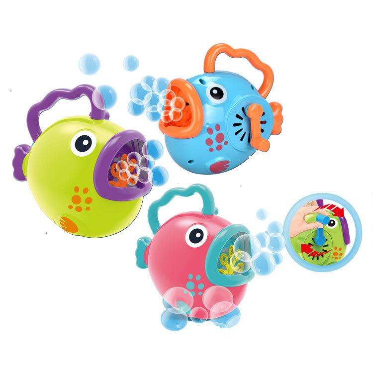 Handheld Cartoon Funny Fish Shape Bubble Machine Kids Toy