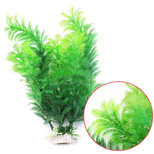 Mooie aquariumdecoratie van kunstmatig groen plastic onderwatergras
