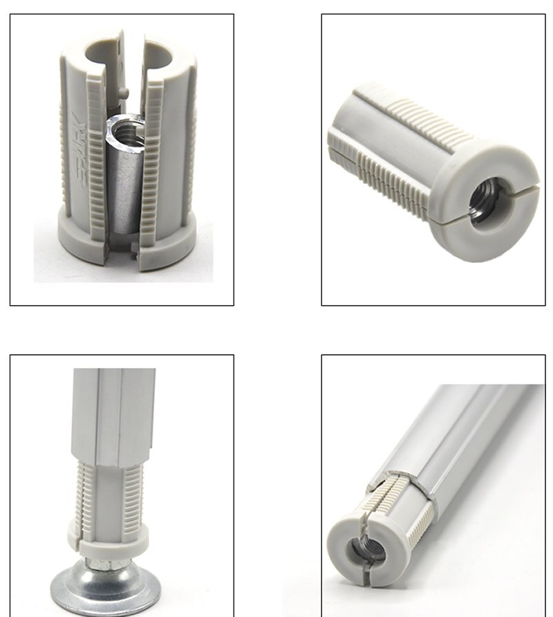 Lean tube Embedded connection components White plastic Foot Pipe plug   Caster installatio,Workbench, assembly linegeneral frame