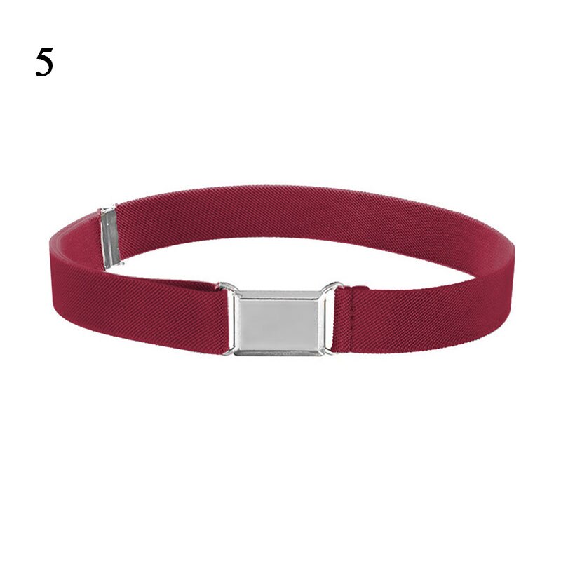 Women's Belt Adjustable Size Flat Buckle Elastic Waist Belt For Women Jeans Pant Belt No Show Stretch Belt Invisible Belt Band: 05