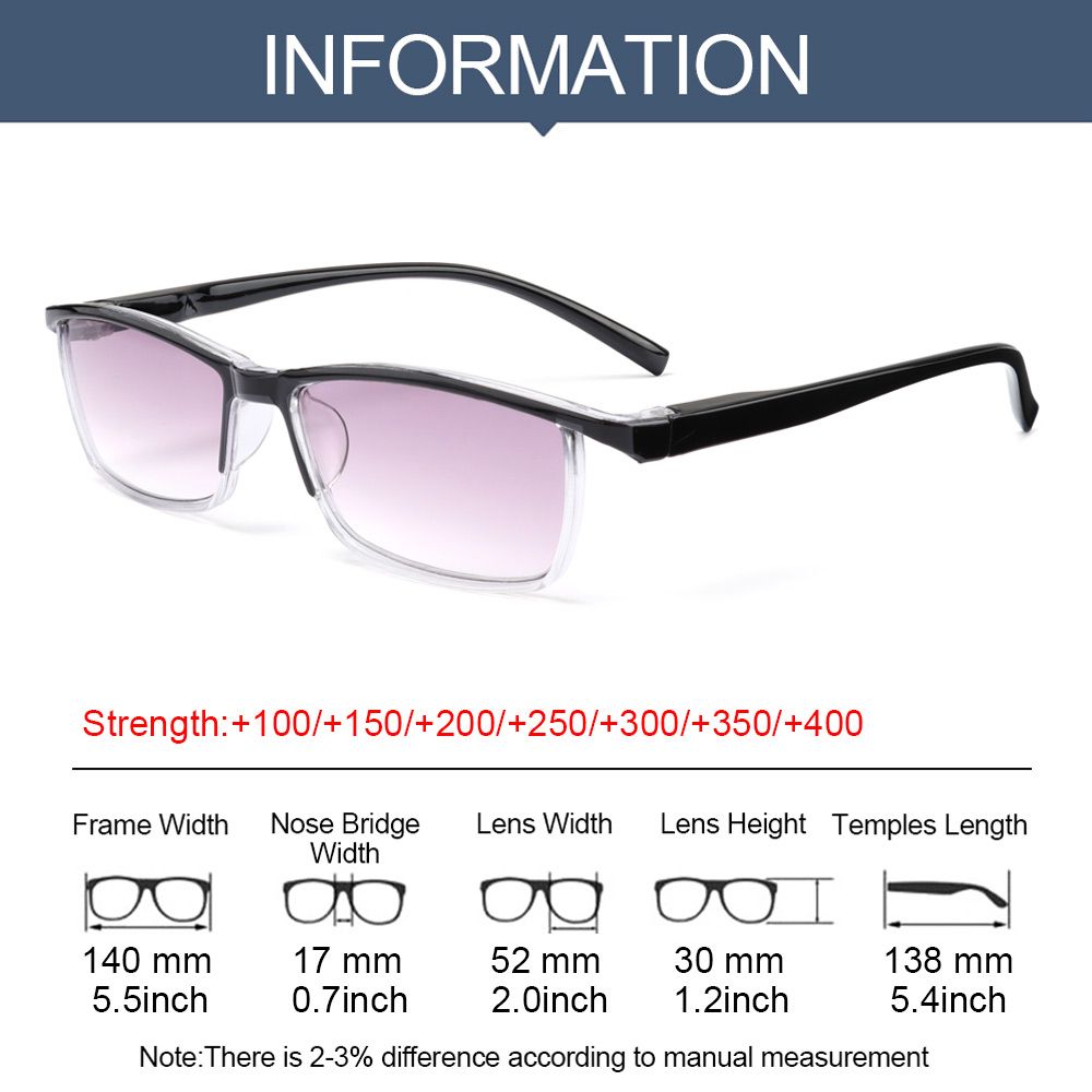 Lunettes de lecture pour hommes et femmes, de , demi-monture, dioptrie, Business, presbytes, + 10 15 20 25 3 4