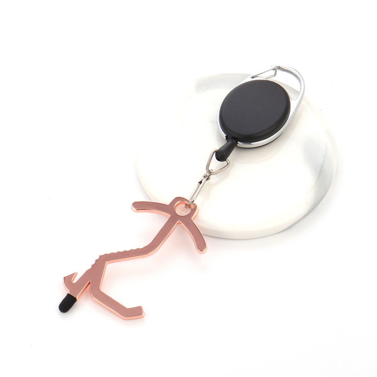 Non-Contact Door Opening Press Elevator Keychain Useful Product Alloy Safe Health Non-Contact Anti-Virus EDC Door Opener: Ysk29  3 Hanging Buckle