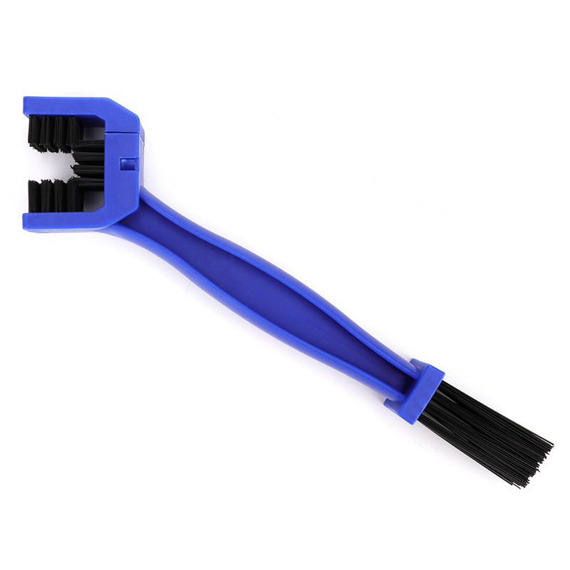 Draagbare kettingreiniger motorfiets racefiets kettingreinigingsborstel fietsreinigingsgereedschap fietsketting reiniging onderhoudsgereedschap: Blauw