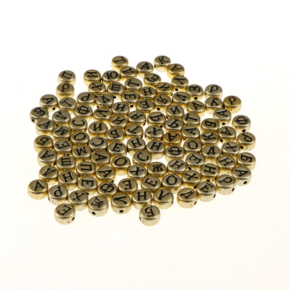 100 stuks/set doe-het-zelf platte ronde letters acryl spacer kralen voor het maken van sieraden alfabet kralen