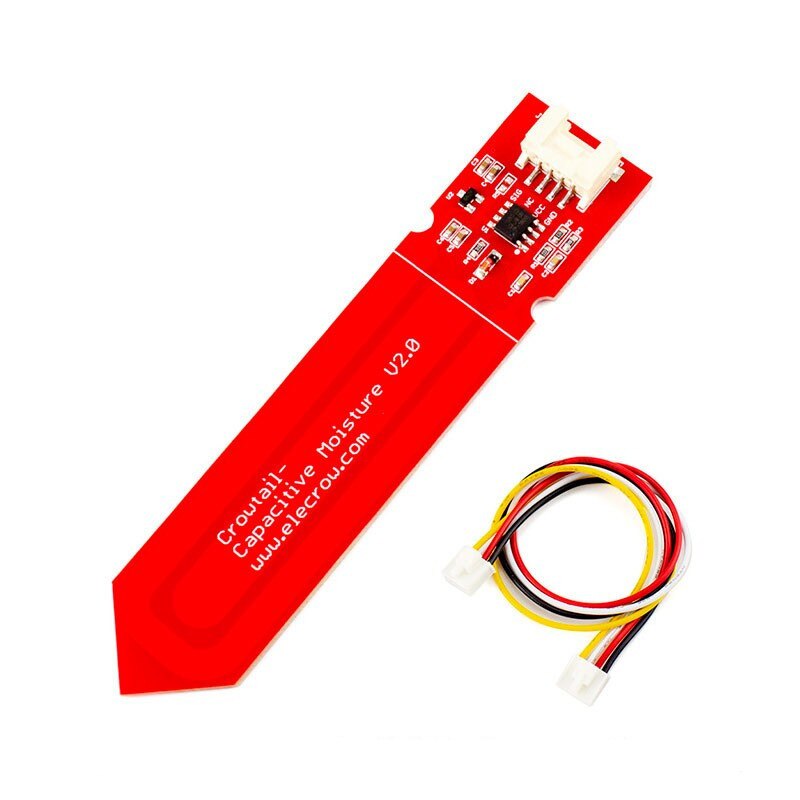 Elecrow-Sensor capacitivo de humedad del suelo para Arduino, sensores de medición de humedad del suelo para Kit de planta de riego inteligente, bricolaje, 5 unids/lote