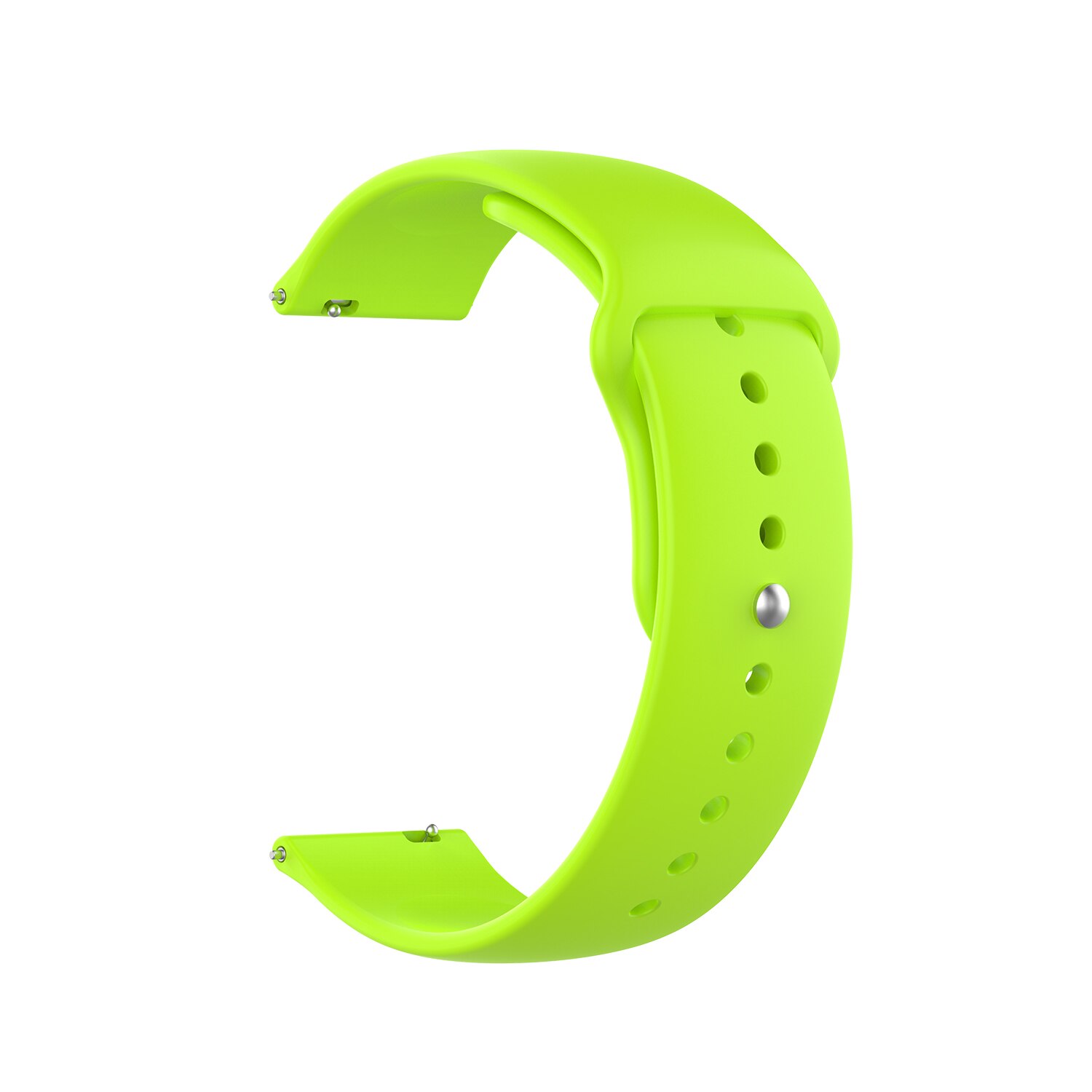 18mm Silicone Wrist Band Strap for Ticwatch c2 Rose Gold Version Watchband Silicone Wrist Strap 18mm for huawei S1/ B5/fit/watch: Lime color