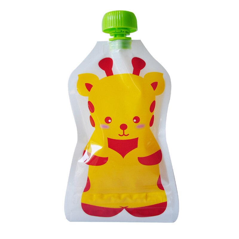 150Ml Baby Leuke Voedsel Opslag Pouch Portable Bpa-vrij Herbruikbare Verzegelde Complementaire Voedingsmiddelen Pouch Zelfgemaakte Puree Pulp Opslag tas: Deer