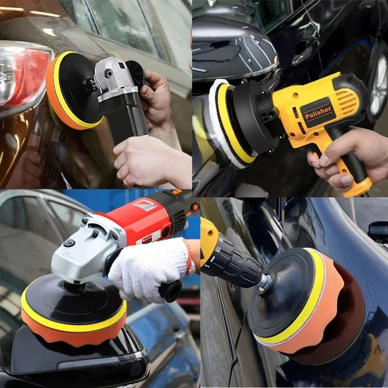 3/4/5/6/7 zoll Auto Polieren Rabatt Selbst-Kleber Polieren Pad Wachsen Schwamm Wolle Rad Polieren Pad Scheinwerfer Reparatur Auto Polnischen