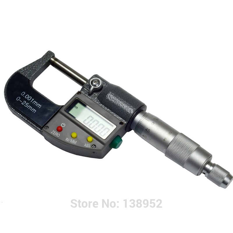 Micrómetro Digital electrónico, 0-25mm, 0-1 pulgadas, 0.001mm/0,00005 pulgadas, micrómetro exterior, calibrador de espesor, herramienta de medición