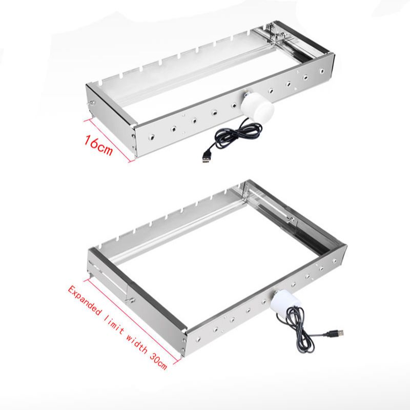 Stainless Steel Automatic Flipping Barbecue Grill Adjustable width tumbling skewers machine Outdoor Portable