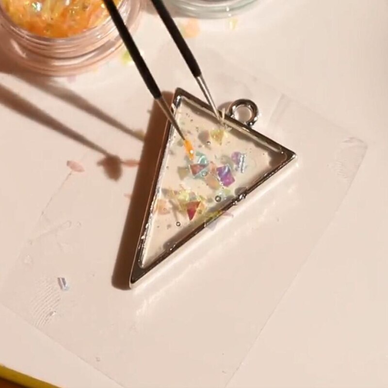 10 stk geometrisk form metalramme diy epoxyharpiks krystal silikone forme