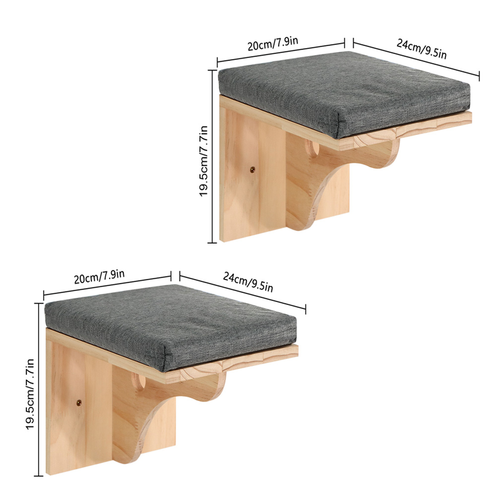 Cat Climbing Shelves Wall Mounted Cat Tree Tower Perches Scratching Posts Hammock Rope Ladder House Indoor Cat Gym Accessories: Blue