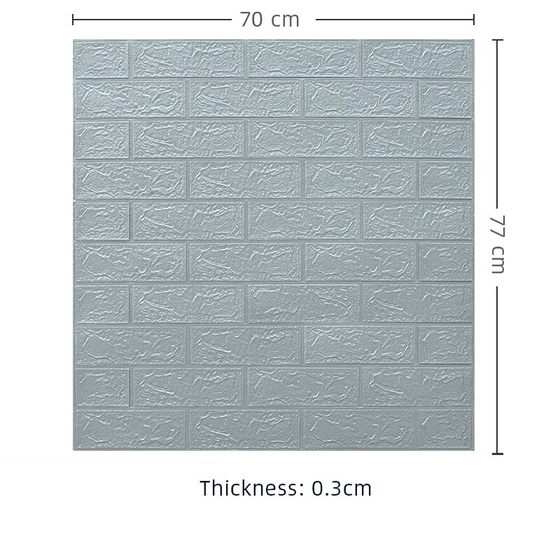 Paneles autoadhesivos 3D para pared, papel tapiz autoadhesivo, adhesivos para el salón, dormitorio, habitación de niños, papeles de ladrillo, decoración del hogar, 12 Uds.: Silver gray