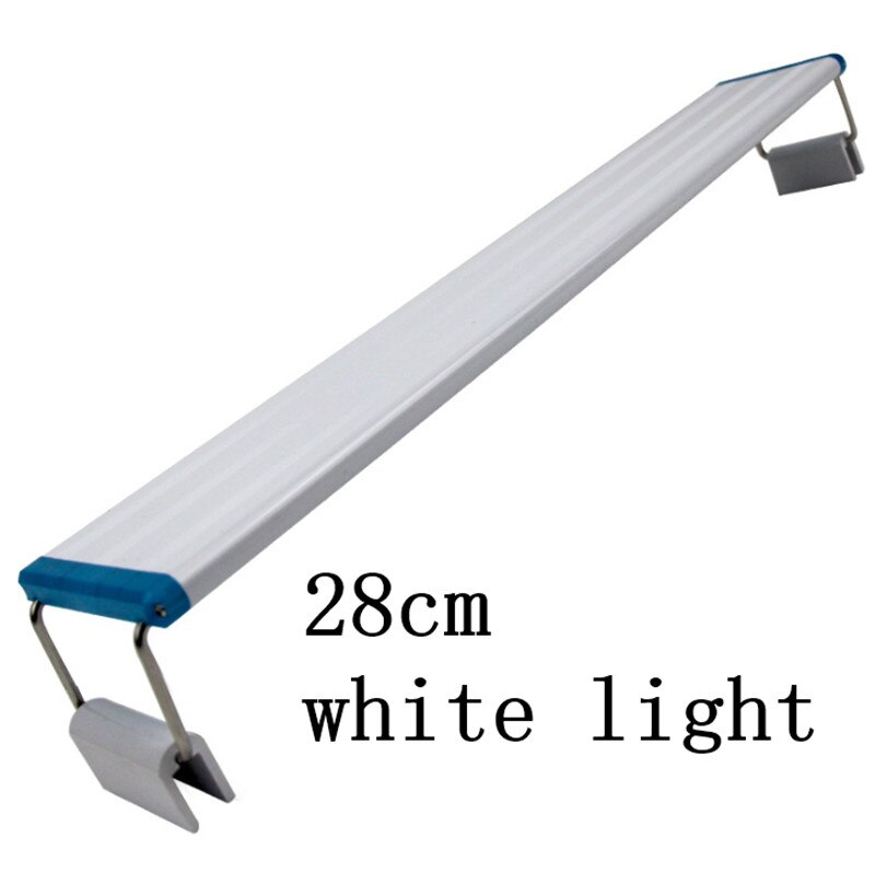 18-48 Cm Led Clip Licht Aquarium Led Licht Aquarium Plant Grow Aquarium Landschap Mini Wit Blauw Licht: 28cm white