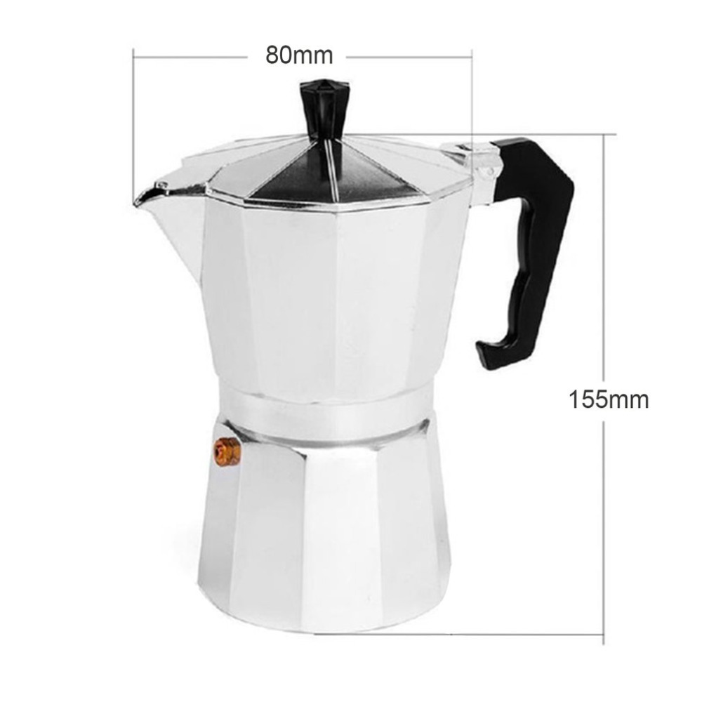 Coffee Maker Pot 3/6 Cups Espresso Pot Aluminum Moka Pot Coffee Maker Moka Espresso Latte Percolator Stove Top