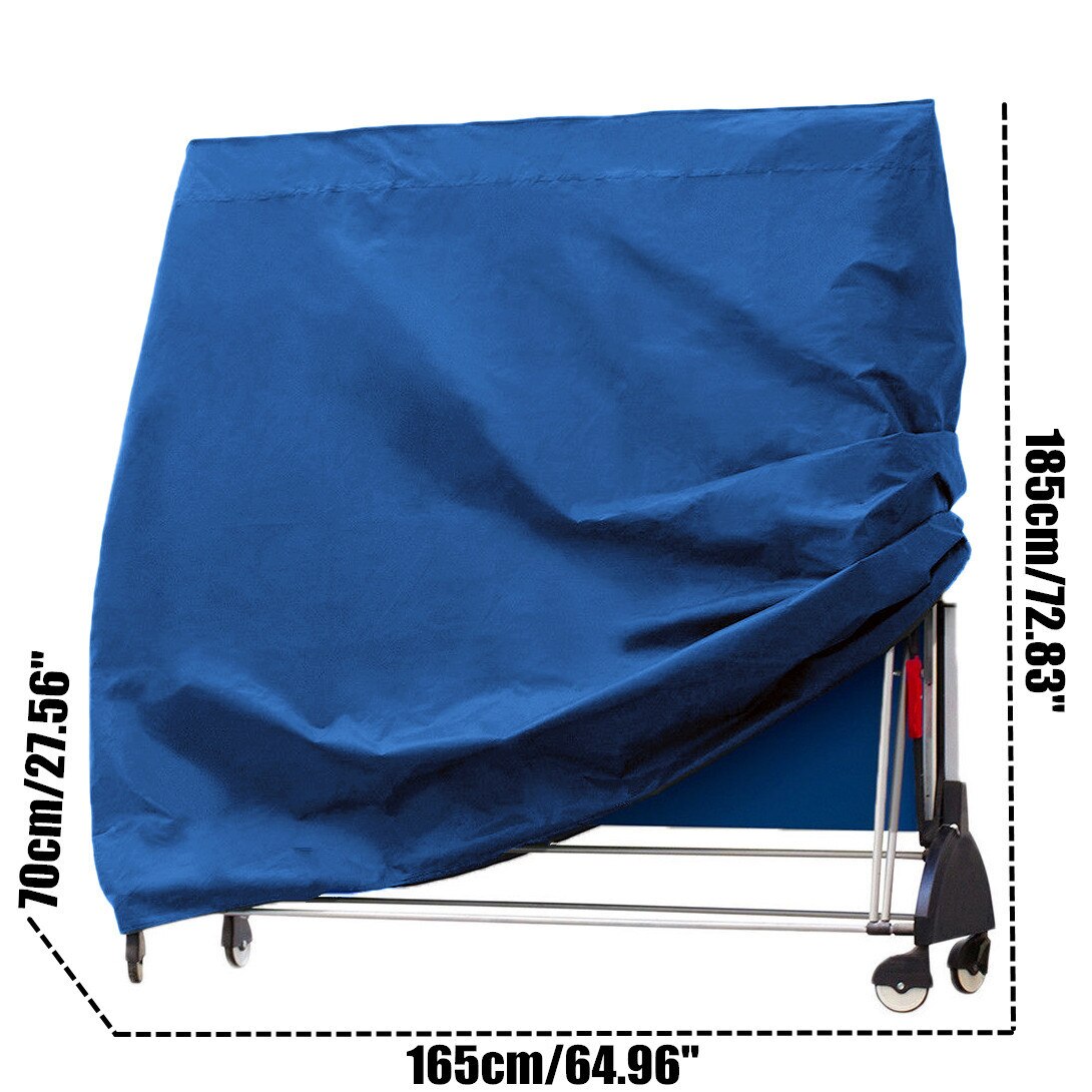 Pings Pong Table Storage Cover Table Tennis Sheet Indoor Outdoor Protection Table Tennis Sheet Waterproof Cover Blue 165x70x185