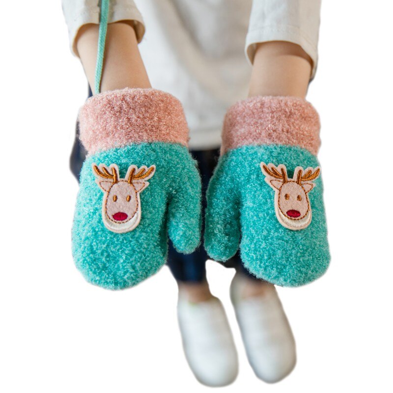 Gants de noël pour enfants | Gants d'hiver, gants en coton pour enfants: Bleu ciel