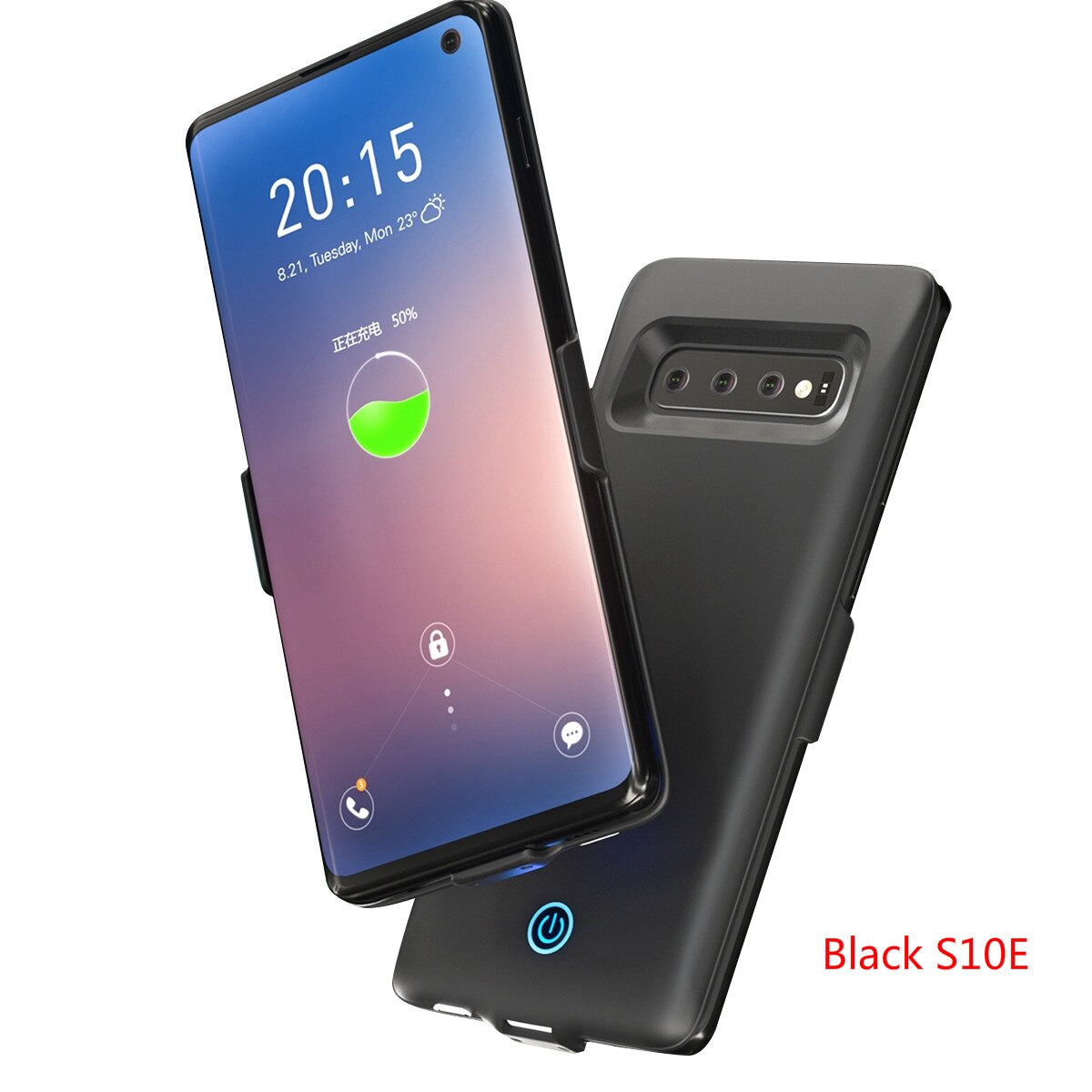 Extpower 7000 mAh Per Samsung Galaxy S10 S10E Caso del Caricatore di Batteria di Sostegno Portatile Esterno del Accumulatori e caricabatterie di riserva Per Samsung S10 Più: Black S10E