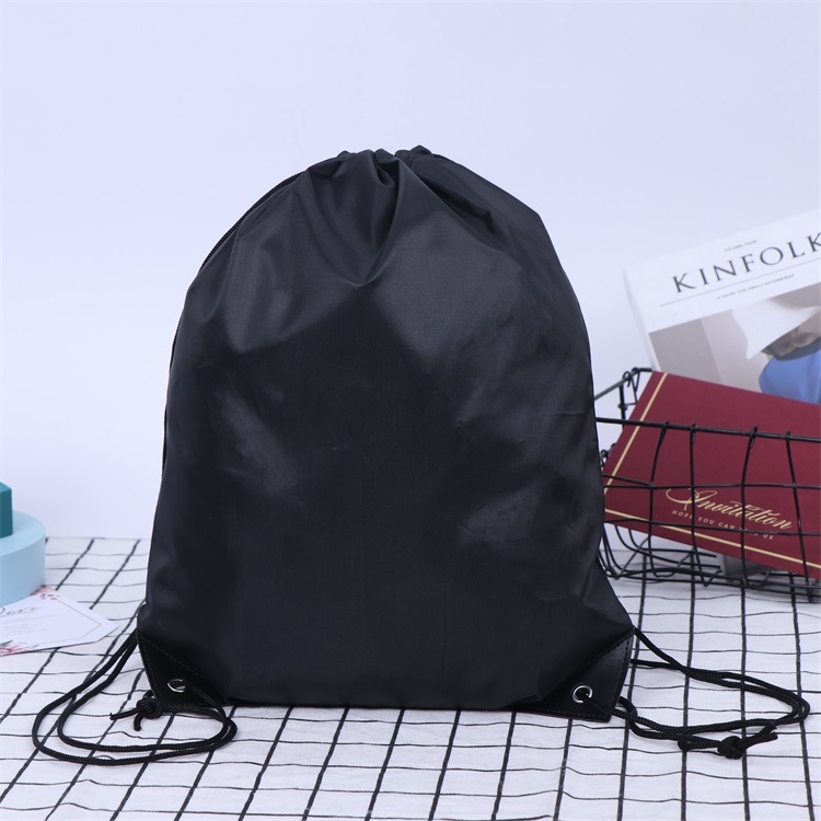 2022 Draagbare Sporttas Dikker Trekkoord Riem Riding Backpack Gym Koord Schoenen Bag Kleding Rugzakken Waterdicht: Black