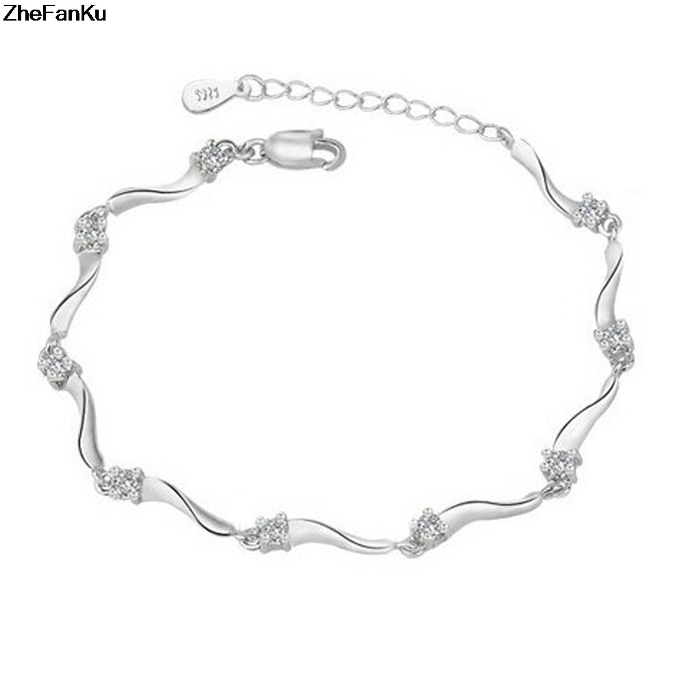 Women Crystal Bamboo Chain Bracelet Jewelry