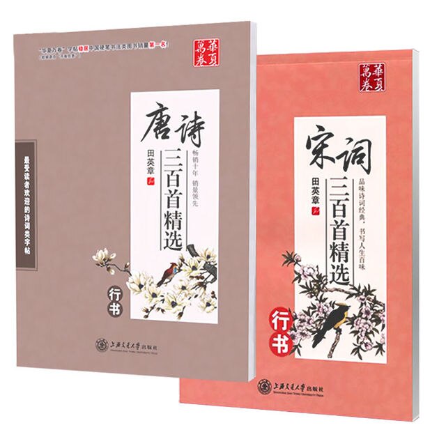 Chinese Pen Calligraphy Copybook 300 Tang Poetry and Song Ci Copybook Regular Runing Script Student Adult Copybook: Purple