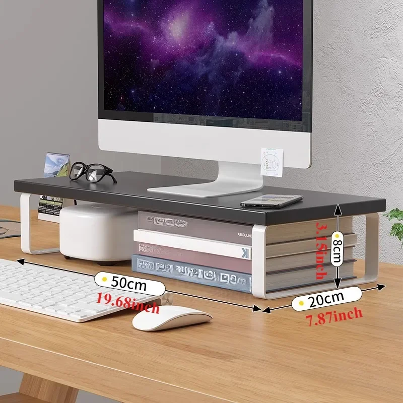 1PC Notebook Computer Stand Desktop Computer Screen Desktop Elevated Desktop Storage and Storage Pad Elevated Length 30/40/50cm: Clear