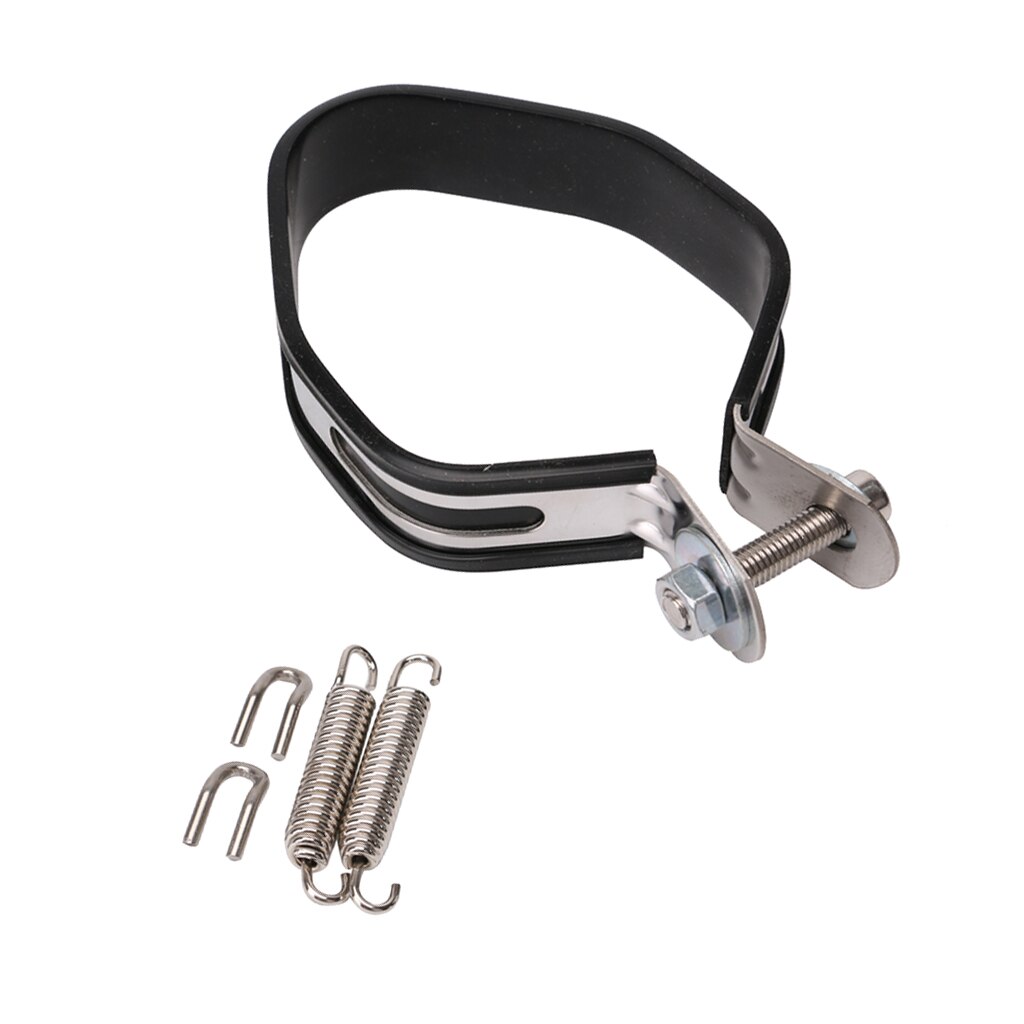 Abrazadera cromada para tubo de escape de motocicleta y triciclo, Clip de 3,3 &quot;y 85mm de acero inoxidable