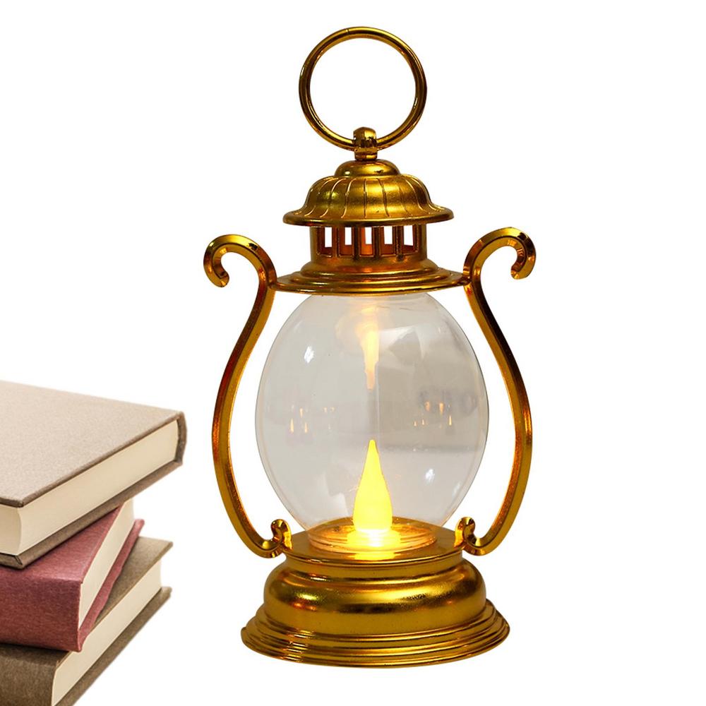 Linterna LED Vintage con llama parpadeante, linterna de mesa clásica para interiores, decoración de Patio, linternas decorativas con batería