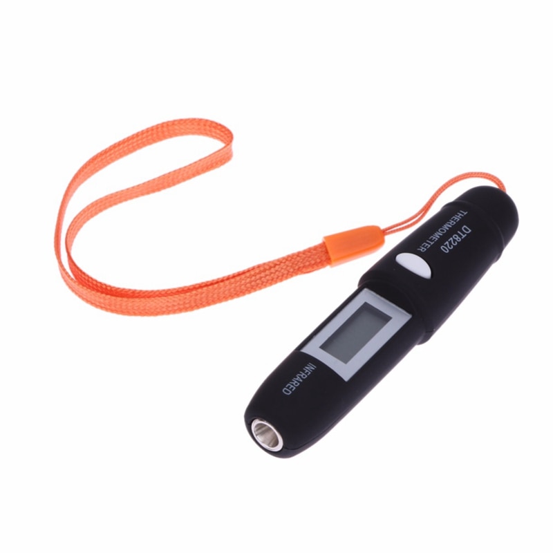 Berøringsfri mini infrarød termometer ir temperaturmåling digital lcd display infrarød termometer penn  dt8220 svart: Default Title