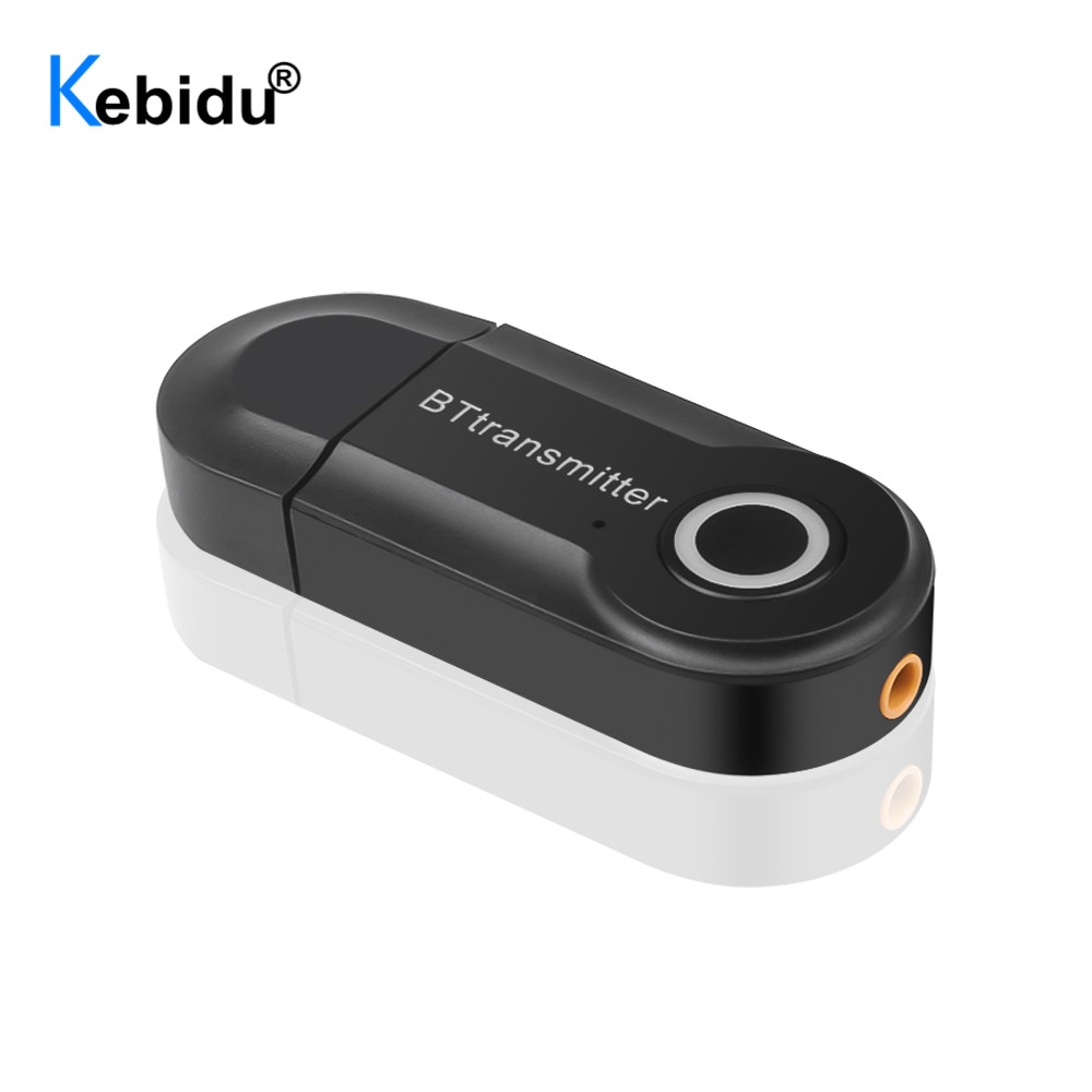 Kebidu Bluetooth Sender 3,5 MM Jack Audio- Adapter kabellos Bluetooth Stereo Audio- Sender Adapter für TV Kopfhörer