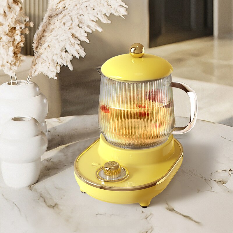 Mini bouilloire électrique Portable De voyage, petite bouilloire moderne en verre blanc pour l&#39;eau bouillante, tasse De ragoût mignonne, OB50SH: Yellow