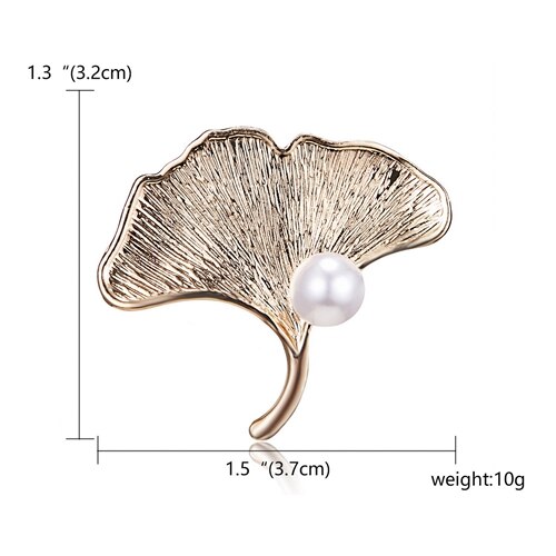 RINHOO Kristall Sonnenblumen Kamelie Blume Blatt Pflanzen Kristall Strass Kragen Brosche Pin für Frauen Männer Kostüm Schmuck: Pearl Leaf