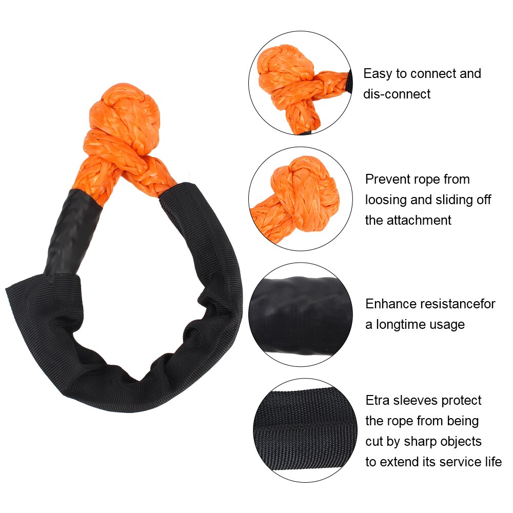 Protective Ropes Synthetic Fiber Off Road Towing Ropes With Protect... – Grandado