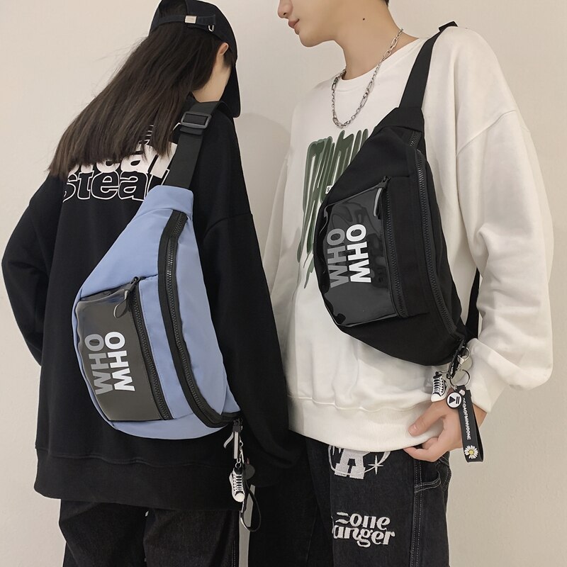 Sac à bandoulière de grande capacité pour hommes et femmes, sac banane en Nylon imperméable décontracté, grande taille, sac de poitrine de voyage polyvalent
