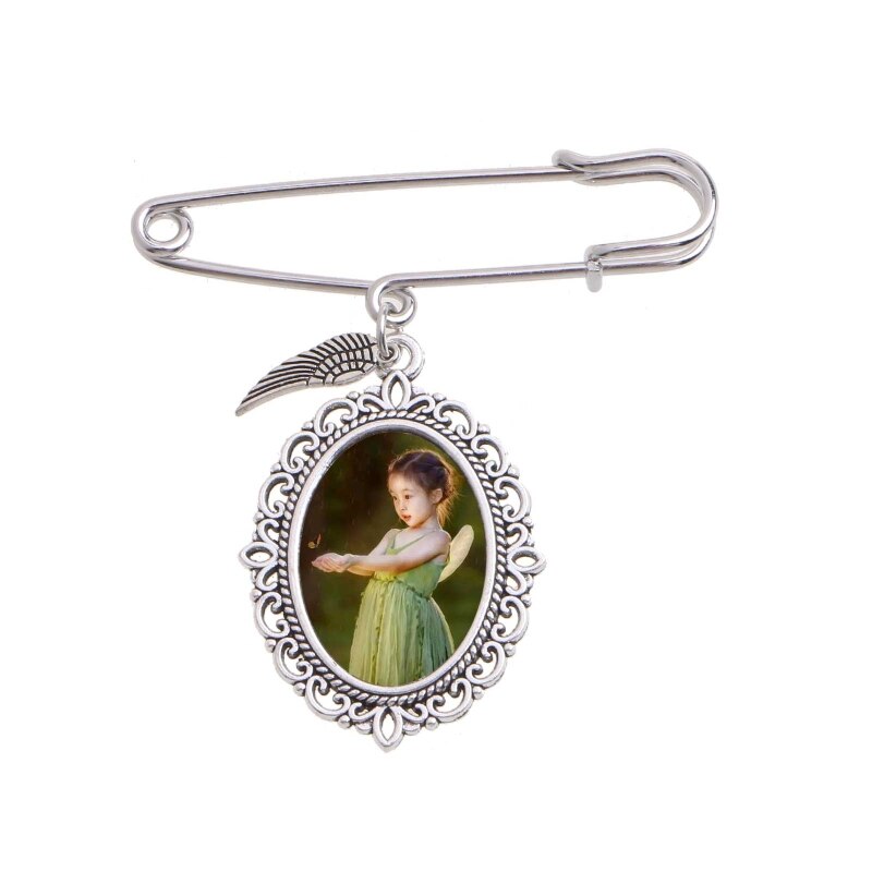 Hochzeit Strauß Foto Charme Diy Stift, Der Spitze Rahmen Hochzeit Charme Oval Glas Cabochon Foto Rahmen Stifte mit Anhänger