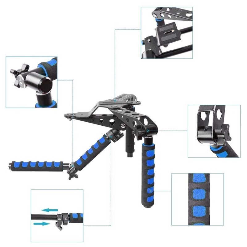 Camera Shoulder Rig Mount Video Film Making System Kit Filmmaking Stabilizer for All DSLR Video Cameras and DV Camcorder