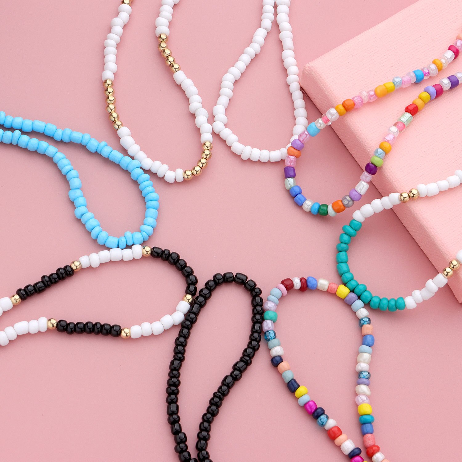 Tobillera Bohemia con cuentas de arroz para mujer, pulsera de tobillo hecha a mano, cadena de cuentas en el pie, joyería de verano