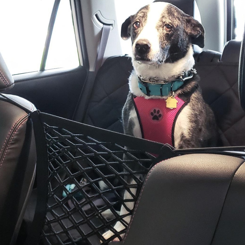 Car Pet Barrier Mesh Dog Car Safety Travel Isolation Net Vehicle Pet Car Back Seat Barrier Mesh Anti-Harassment Pet Products