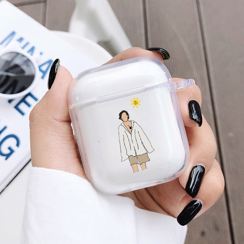 Harry Styles-złote, miękkie, przezroczyste etui na słuchawki do Airpods 1 2 One Direction bezprzewodowa osłona na słuchawki Bluetooth Coque: 8