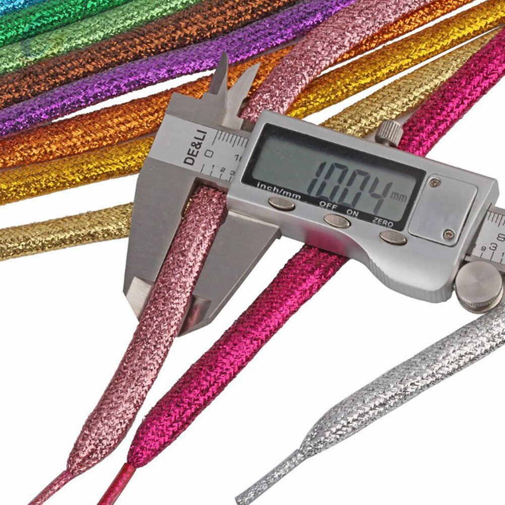 1 paire de lacets brillants de 120cm, paillettes plates, couleurs scintillantes, chaussures scintillantes