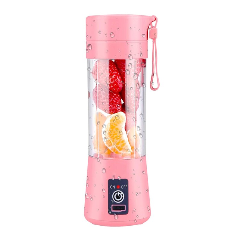 USB aufladbare Elektro Obst Entsafter Handheld Smoothie Hersteller Rührgerät Mini Tragbare Rühren Saft Tasse Gemüse Werkzeuge: Rosa