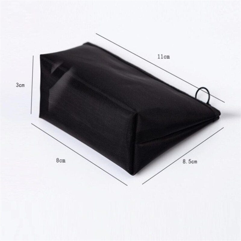 1PC Schwarz Frauen Männer Notwendige Kosmetik Tasche transparent Reise Veranstalter Kleine Große Schwarz Kulturbeutel machen-hoch Tasche: Schwarz