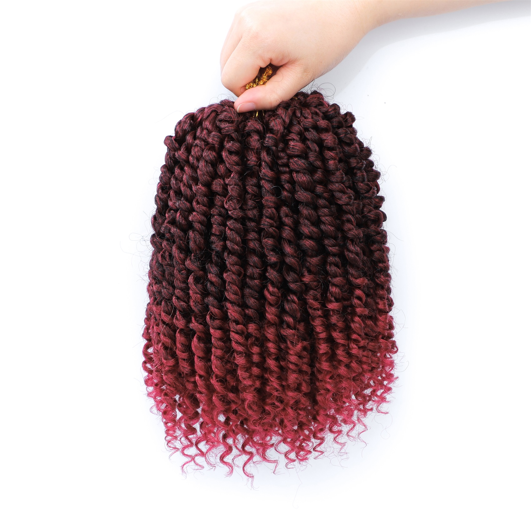 Forevery Passion Twist Capelli all'uncinetto Capelli sintetici all'uncinetto per donne nere Estensioni dei capelli pre-loop pre-intrecciate Passion Twist: T1B/530 / 12 pollici / 8 Pz/lotto