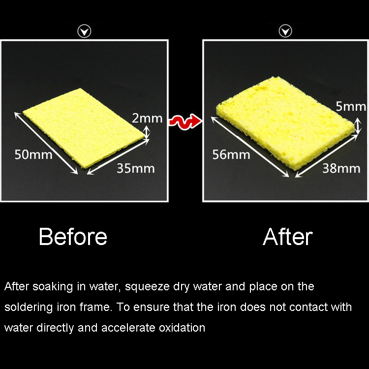 Supporto universale per saldatore elettrico con cuscinetti in spugna per pulizia saldatura Saldatura generica resistente alle alte temperatura